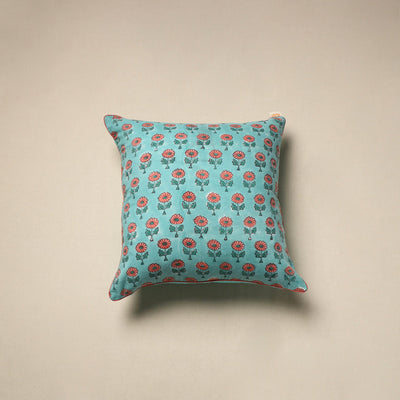 Cotton sanganeri cushion cover 126 - handcrafted