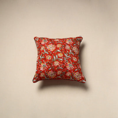 Cotton sanganeri cushion cover 131 - handcrafted