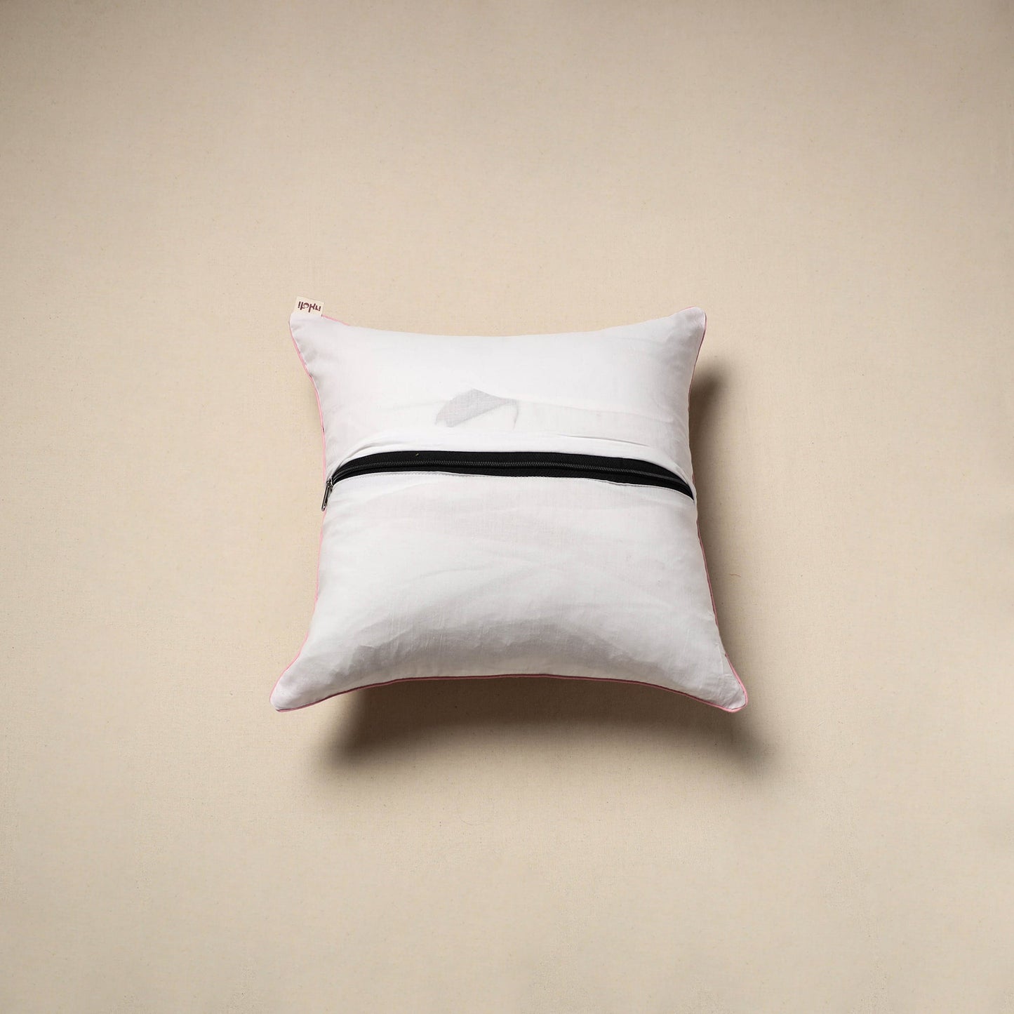 Cotton sanganeri cushion cover 132 - handcrafted