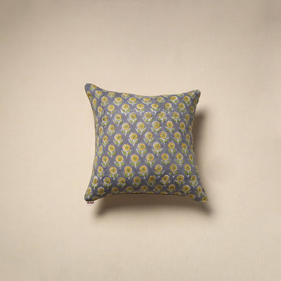 Cotton sanganeri cushion cover 133 - handcrafted