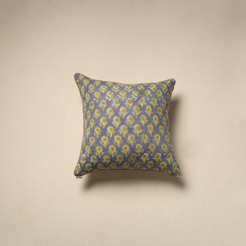Cotton sanganeri cushion cover 133 - handcrafted
