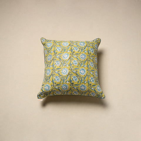 Cotton sanganeri cushion cover 134 - handcrafted