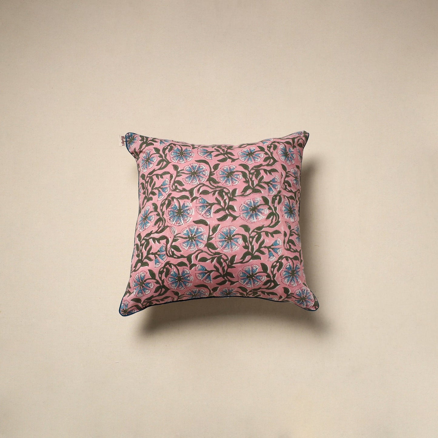 Cotton sanganeri cushion cover 135 - handcrafted