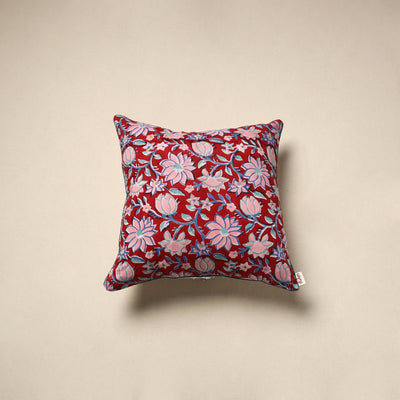 Cotton sanganeri cushion cover 139 - handcrafted