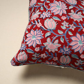 Cotton sanganeri cushion cover 139 - handcrafted