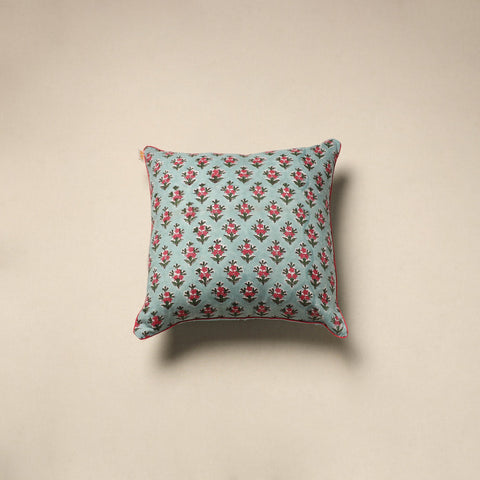 Cotton sanganeri cushion cover 142 - handcrafted