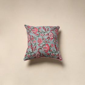 Cotton sanganeri cushion cover 147 - handcrafted