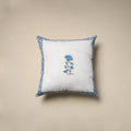 Cotton sanganeri cushion cover (16 x 16 in) 07 - handcrafted