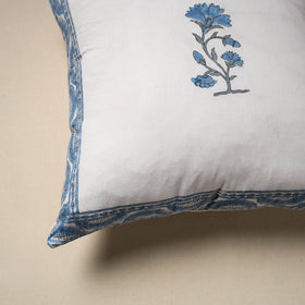 Cotton sanganeri cushion cover (16 x 16 in) 07 - handcrafted