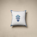 Cotton sanganeri cushion cover (16 x 16 in) 18 - handcrafted