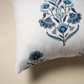 Cotton sanganeri cushion cover (16 x 16 in) 93 - handcrafted