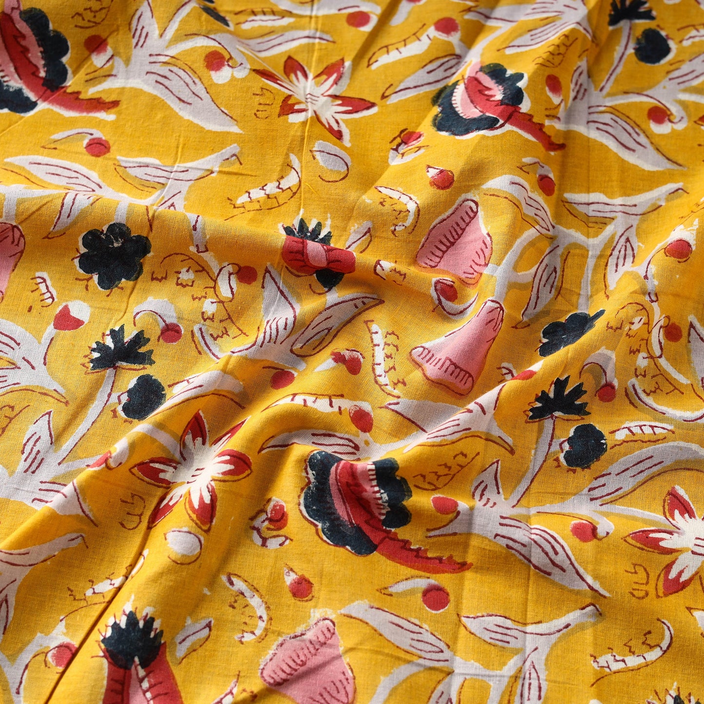 Block Print Cotton Sanganeri Fabric