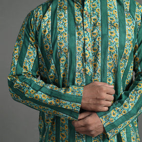 Cotton sanganeri kurta for men (long) 11 - handcrafted