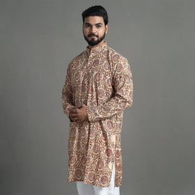 Block Print Cotton Sanganeri Kurta for Men (Long) 14