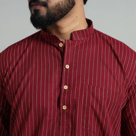 Cotton Short Jacquard Kurta for Men 02