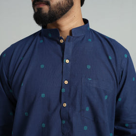 Buy Cotton Short Jacquard Kurta for Men