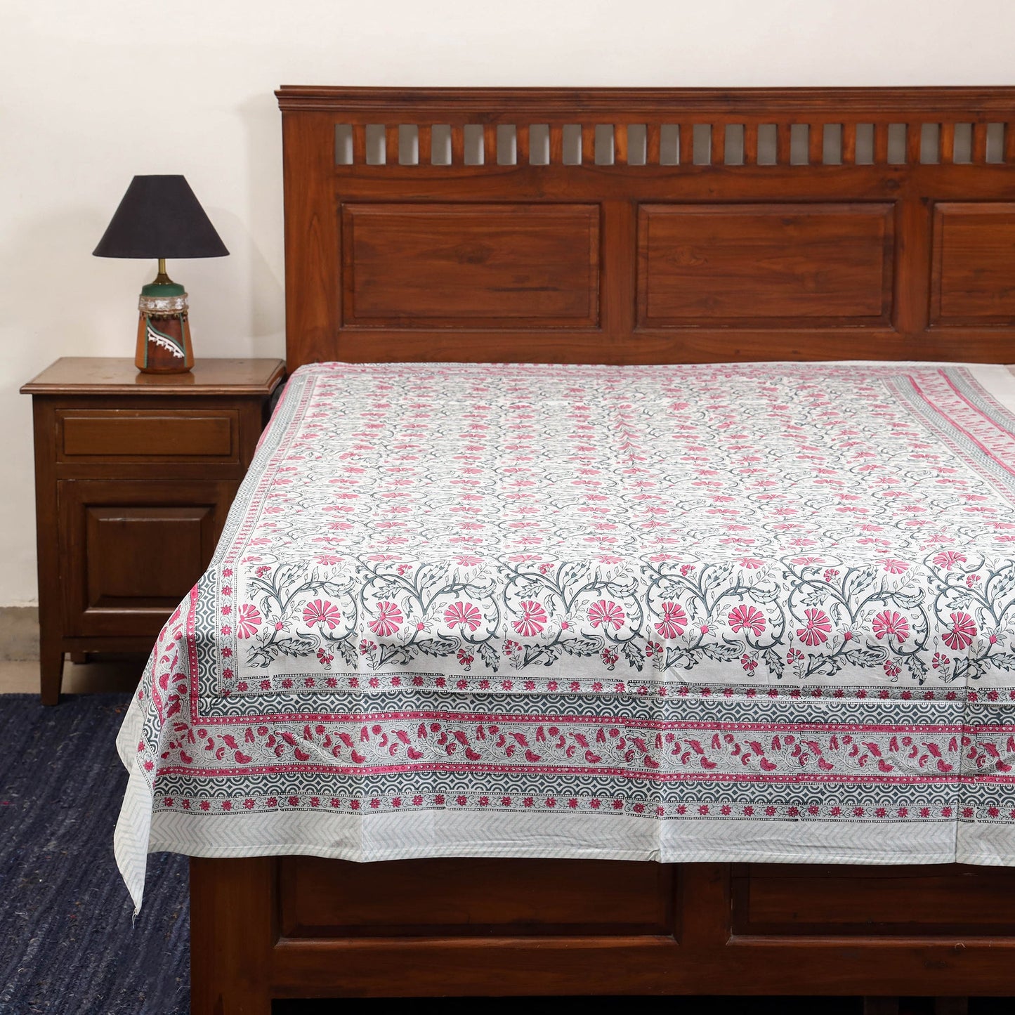 Cotton single sanganeri bed sheet (90 x 60 in) 18