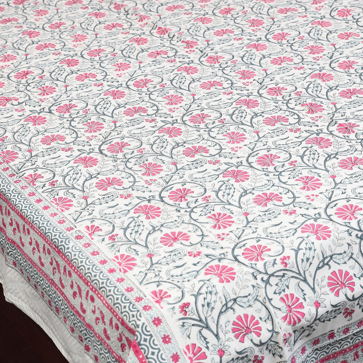 Cotton single sanganeri bed sheet (90 x 60 in) 18