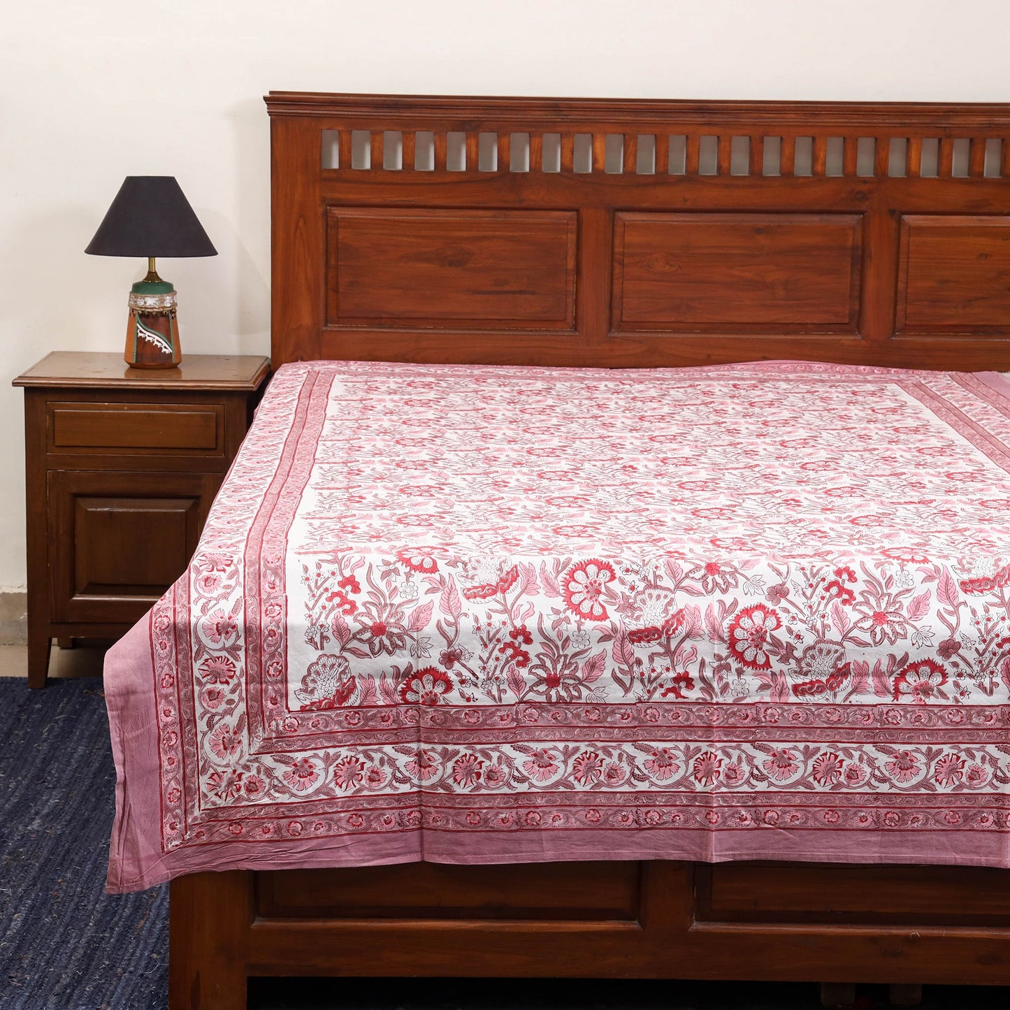Cotton single sanganeri bed sheet (90 x 60 in) 19