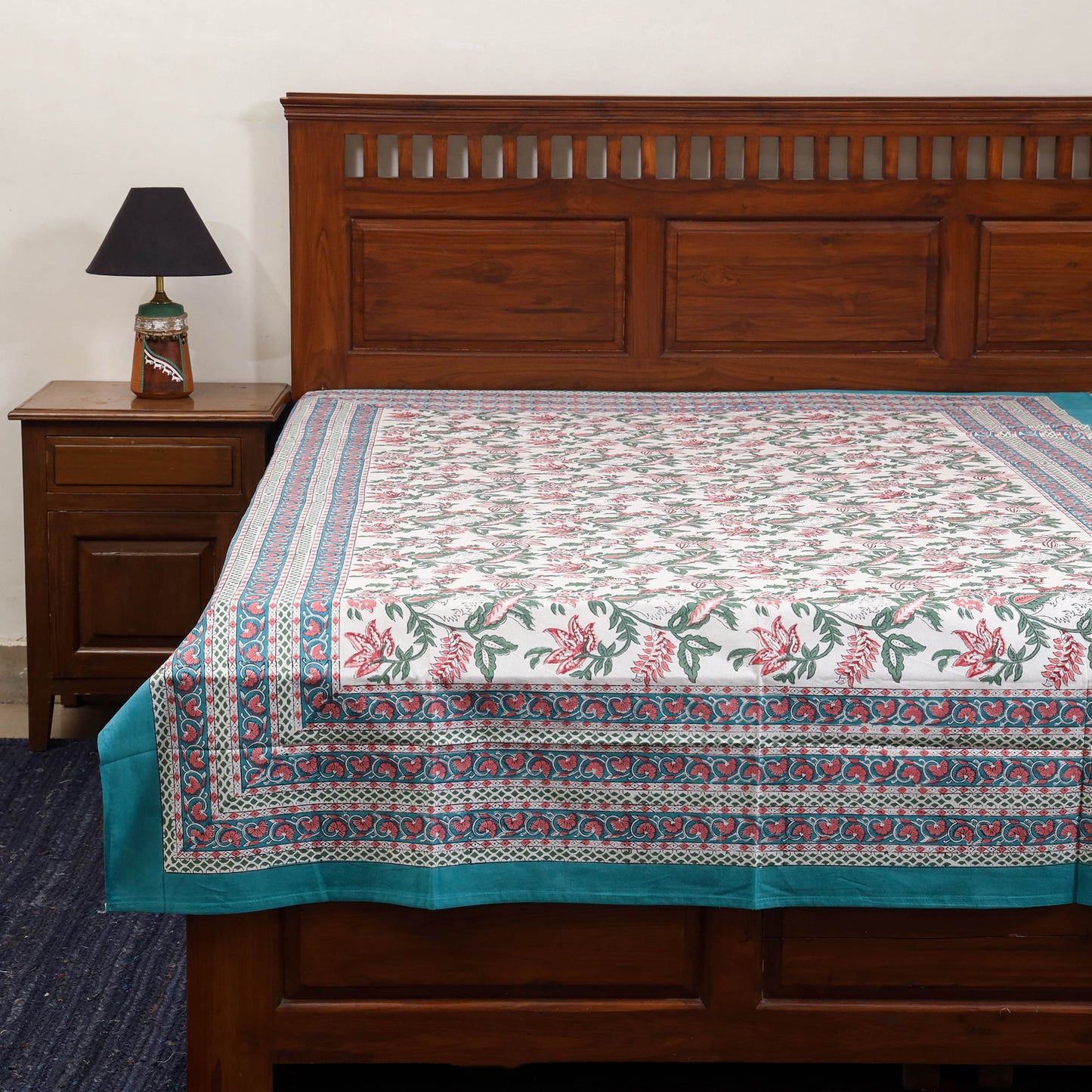 Cotton single sanganeri bed sheet (90 x 60 in) 21