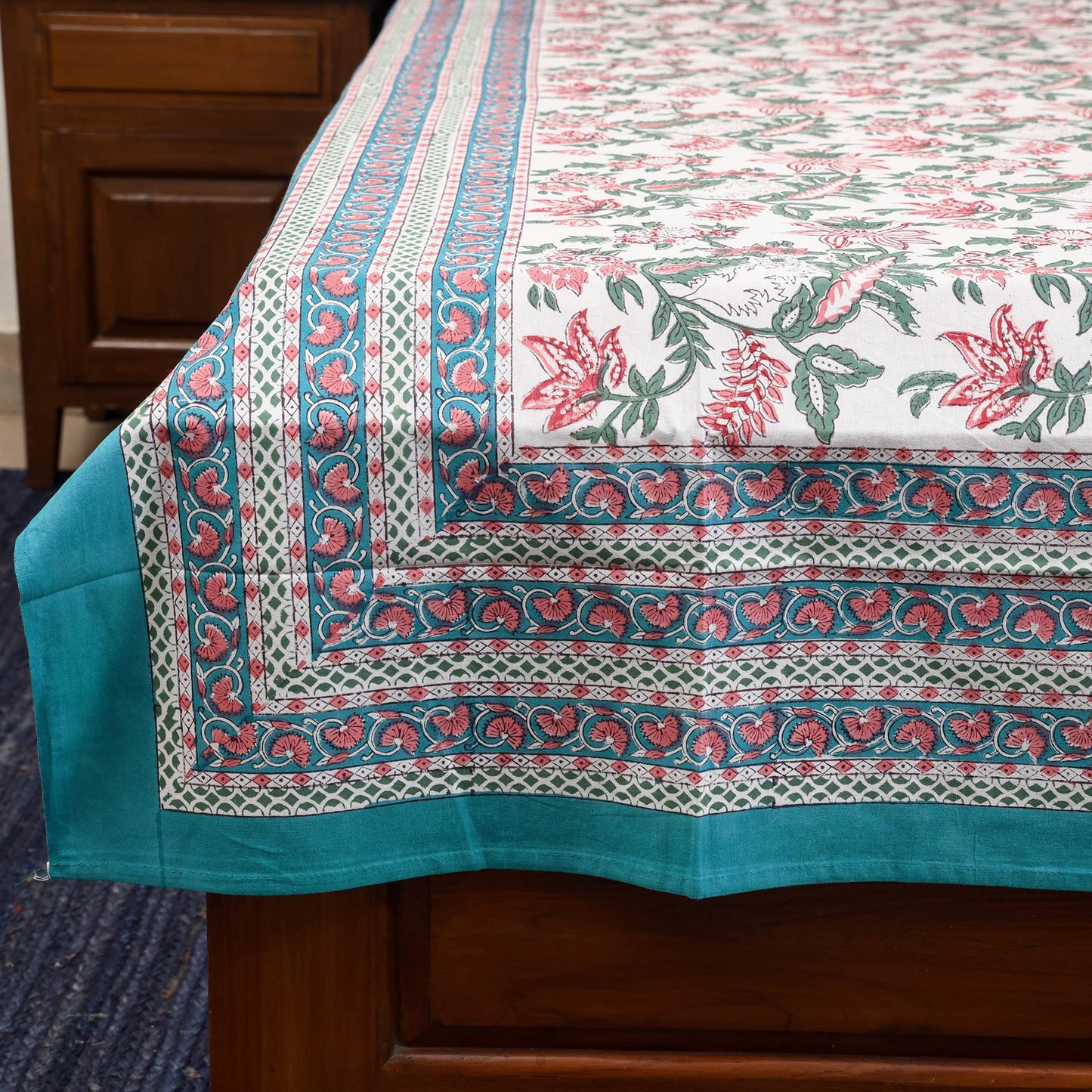 Cotton single sanganeri bed sheet (90 x 60 in) 21