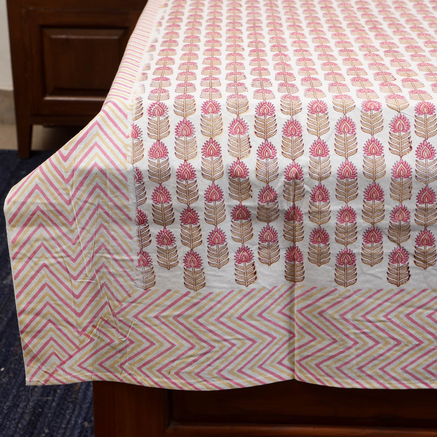 Cotton single sanganeri bed sheet (90 x 60 in) 22