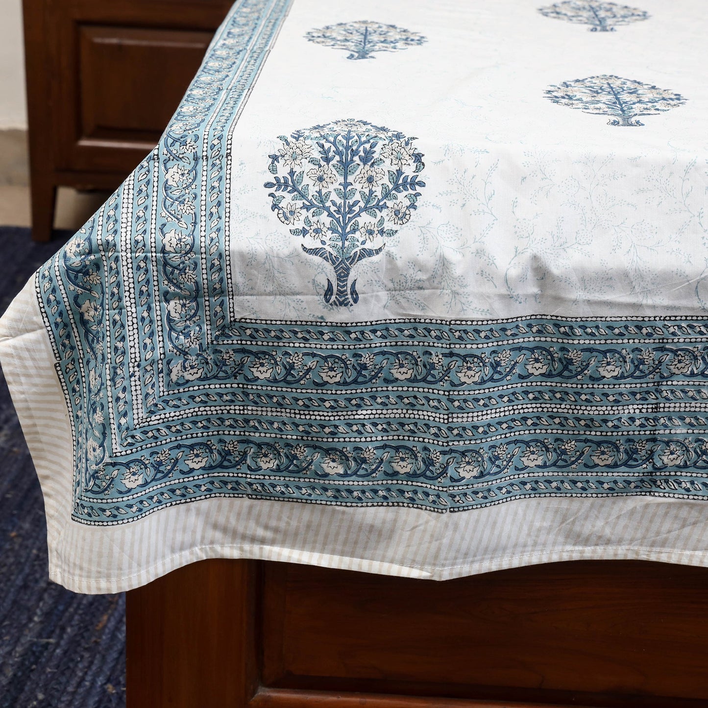 Cotton single sanganeri bed sheet (90 x 60 in) 24