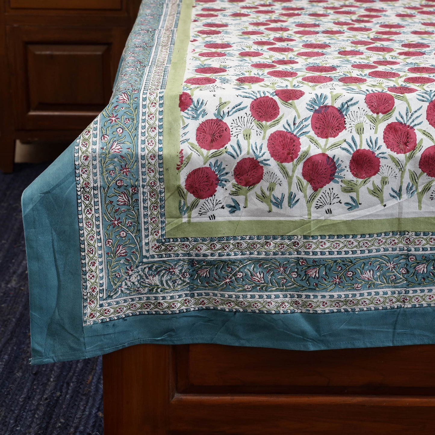 Cotton single sanganeri bed sheet (90 x 60 in) 33