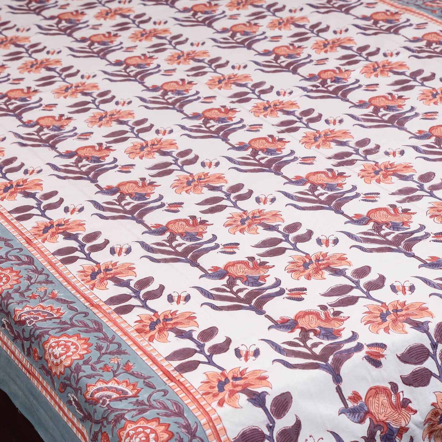 Cotton single sanganeri bed sheet (90 x 60 in) 34