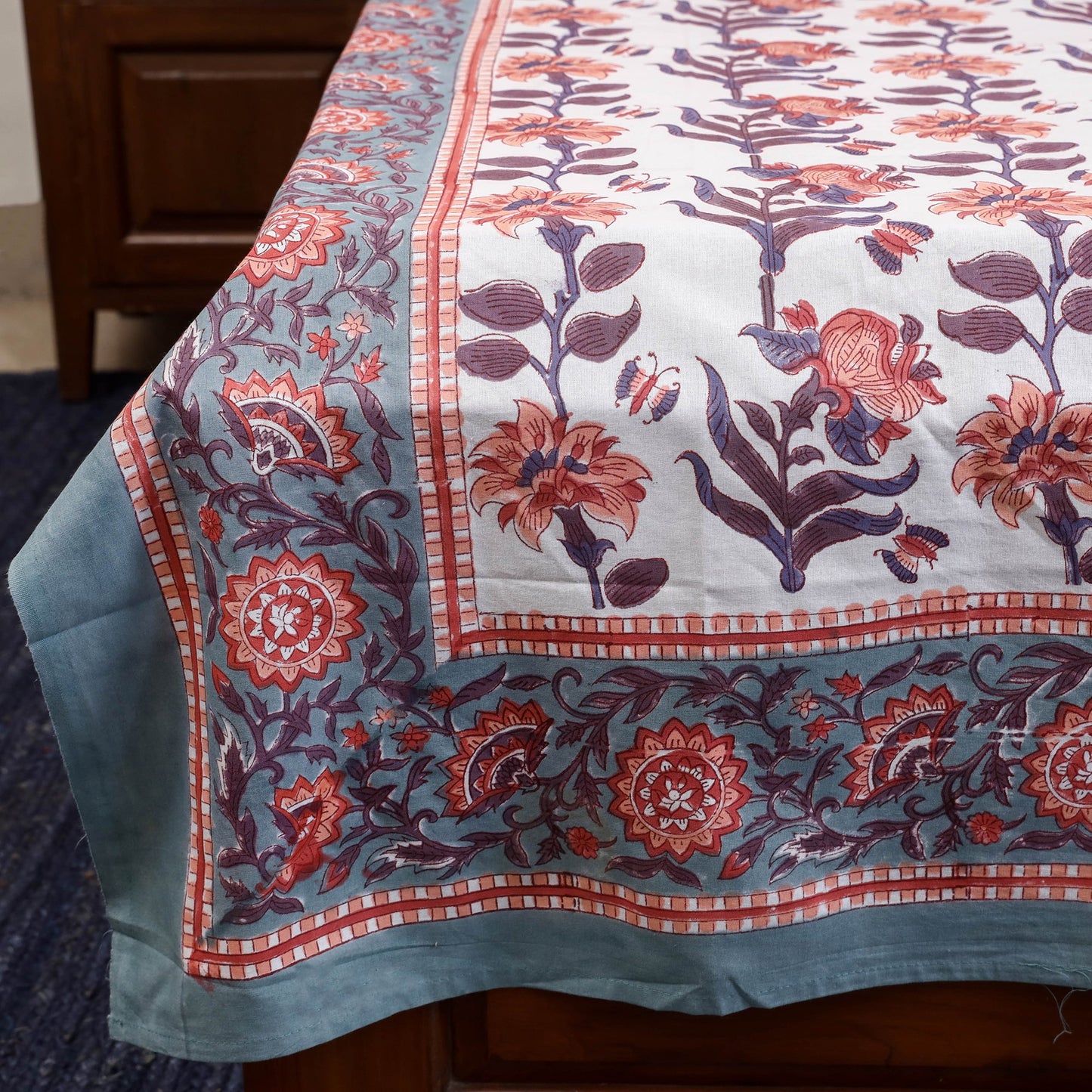 Cotton single sanganeri bed sheet (90 x 60 in) 34