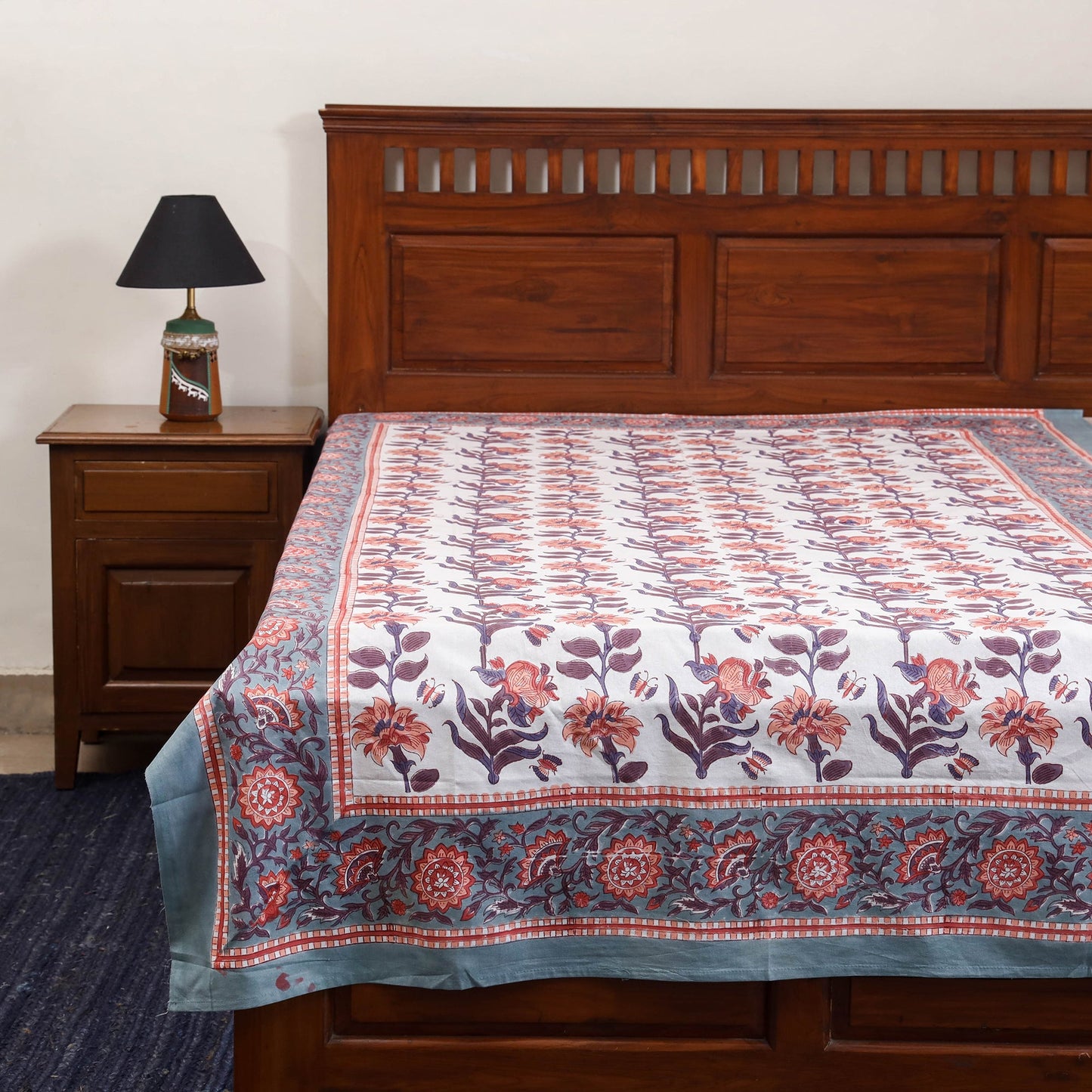 Cotton single sanganeri bed sheet (90 x 60 in) 34