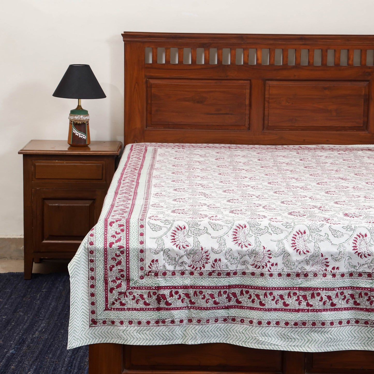 Cotton single sanganeri bed sheet (90 x 60 in) 46