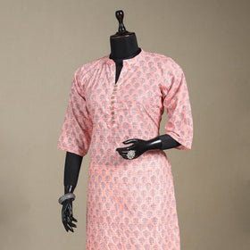 Cotton straight sanganeri kurta 17 - xl - handcrafted