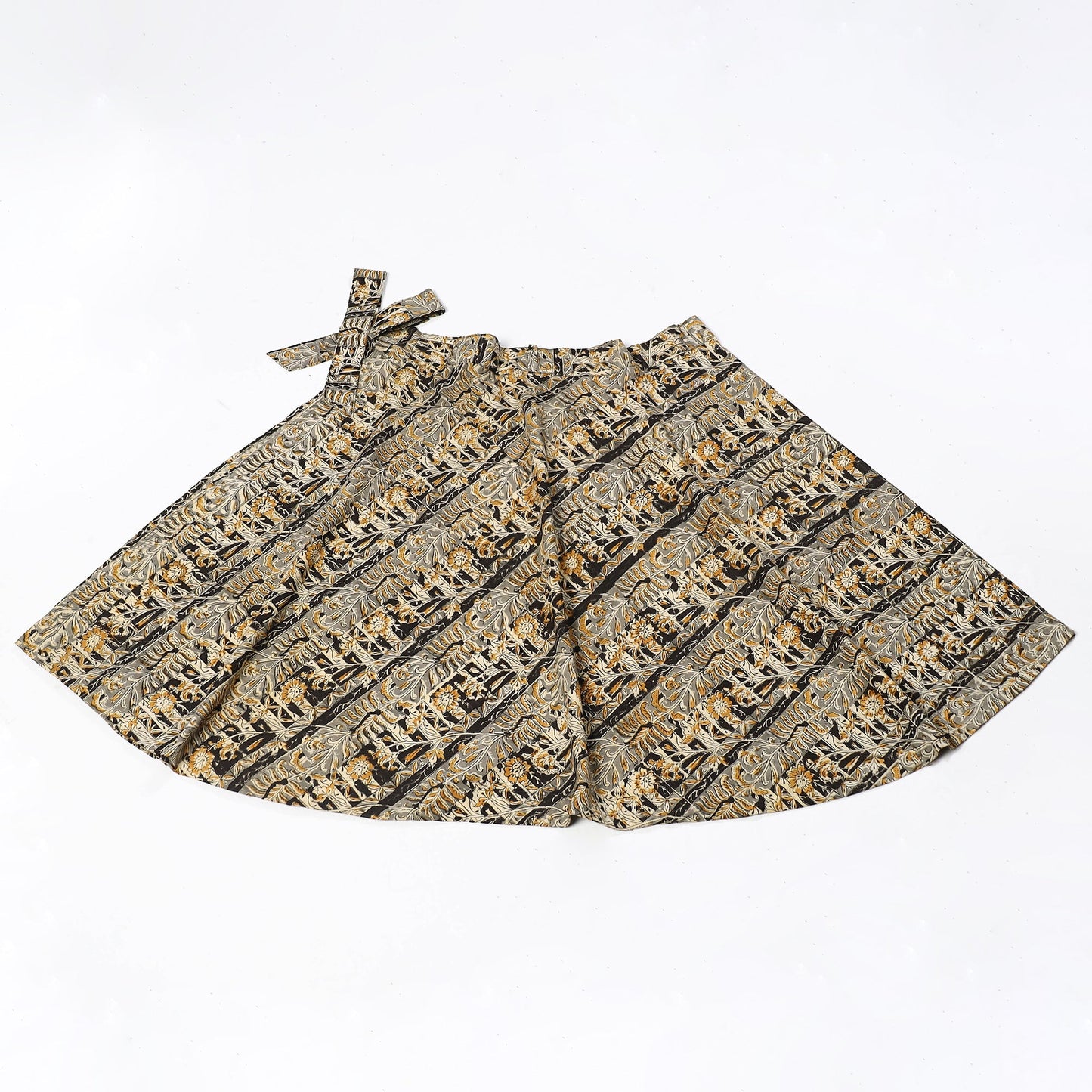 Cotton wrap around kalamkari skirt 30 - handcrafted