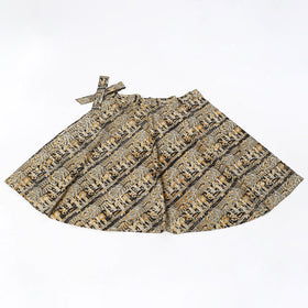 Cotton wrap around kalamkari skirt 30 - handcrafted
