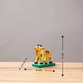  Cow - Banaras Handpainted Wooden Toy / Home Decor Item 