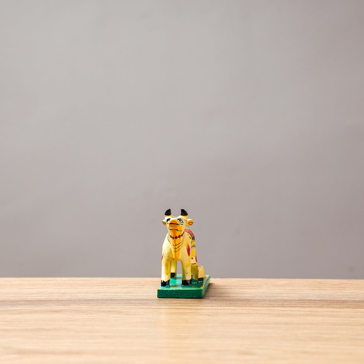  Cow - Banaras Handpainted Wooden Toy / Home Decor Item 