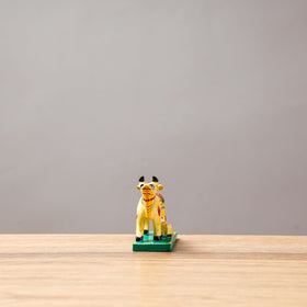  Cow - Banaras Handpainted Wooden Toy / Home Decor Item 