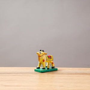  Cow - Banaras Handpainted Wooden Toy / Home Decor Item 