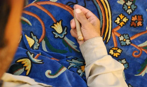 The beautiful art of crewel embroidery from kashmir