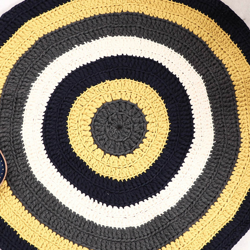  Crochet Work Upcycled Cotton Carpet / Rug 