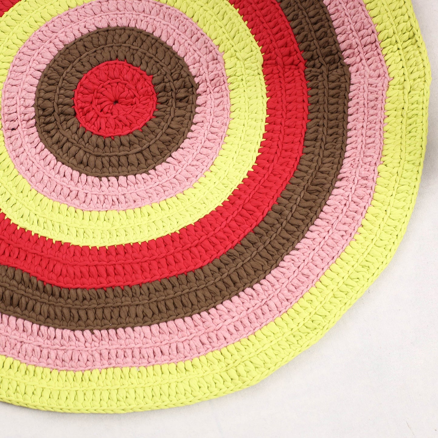  Crochet Work Upcycled Cotton Carpet / Rug 