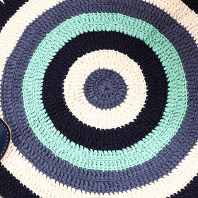  Crochet Work Upcycled Cotton Carpet / Rug 