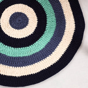  Crochet Work Upcycled Cotton Carpet / Rug 