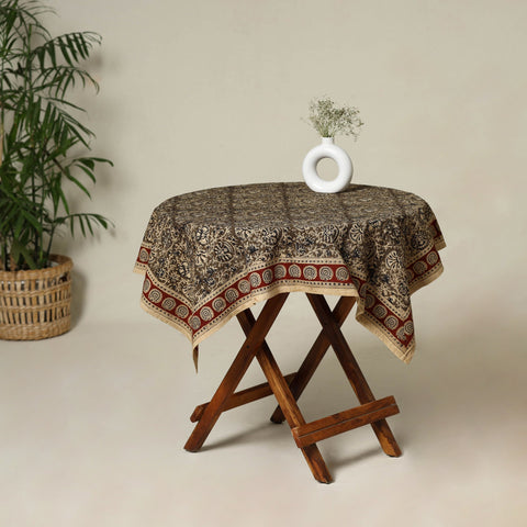Brown - original pedana kalamkari natural dyed cotton table