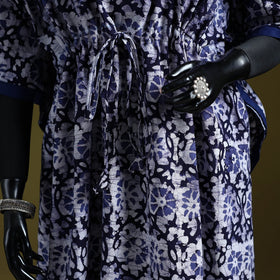 Hand batik cotton long kaftan 04 - handcrafted