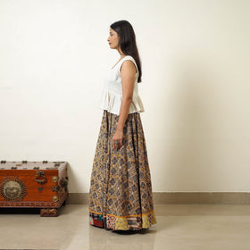 Shop Block Printed Cotton Bagru Skirt 