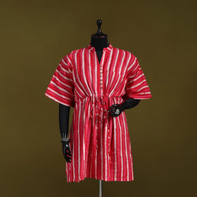 Hand batik cotton medium kaftan 61 - handcrafted