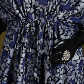 Hand batik cotton short kaftan 36 - handcrafted