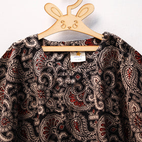 Black - kalamkari cotton kids kaftan (3-4 years) 82